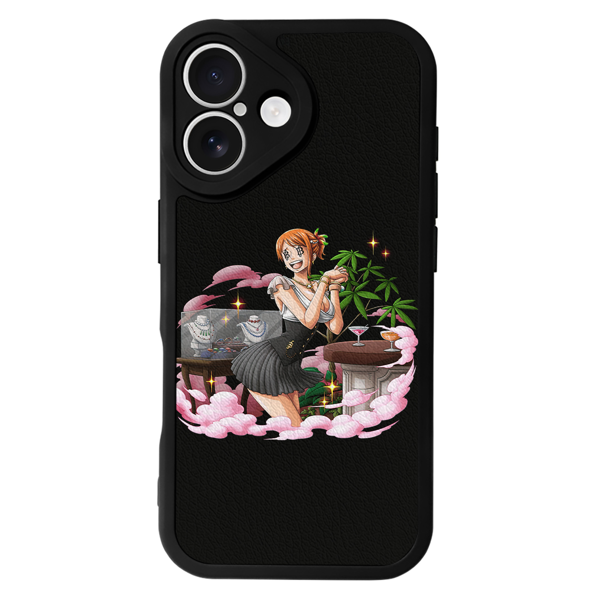 （画像用） ワンピース ナミ ONE PIECE Nami 【iPhone 16シリーズ対応】シリコンスマホケース（レザー調） 材質：シリコン